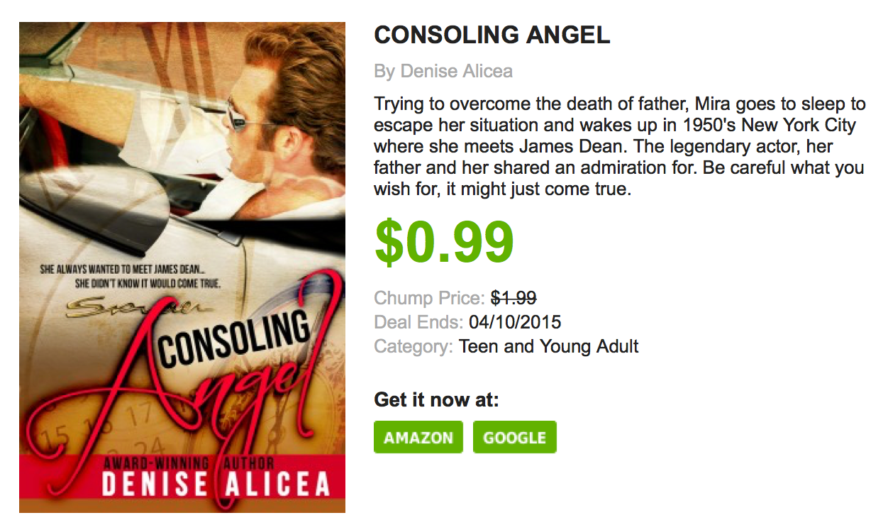 Consoling Angel is now .99 cents on Amazon & Google Play!